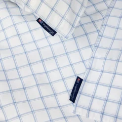 Lexington Sengetøj<White/Blue Check Lyocell/Cotton Oxford Bed Set, white/blue